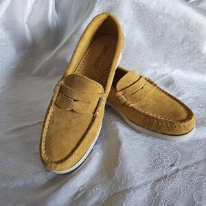 Sebago Mustard Suede Loafers for Men